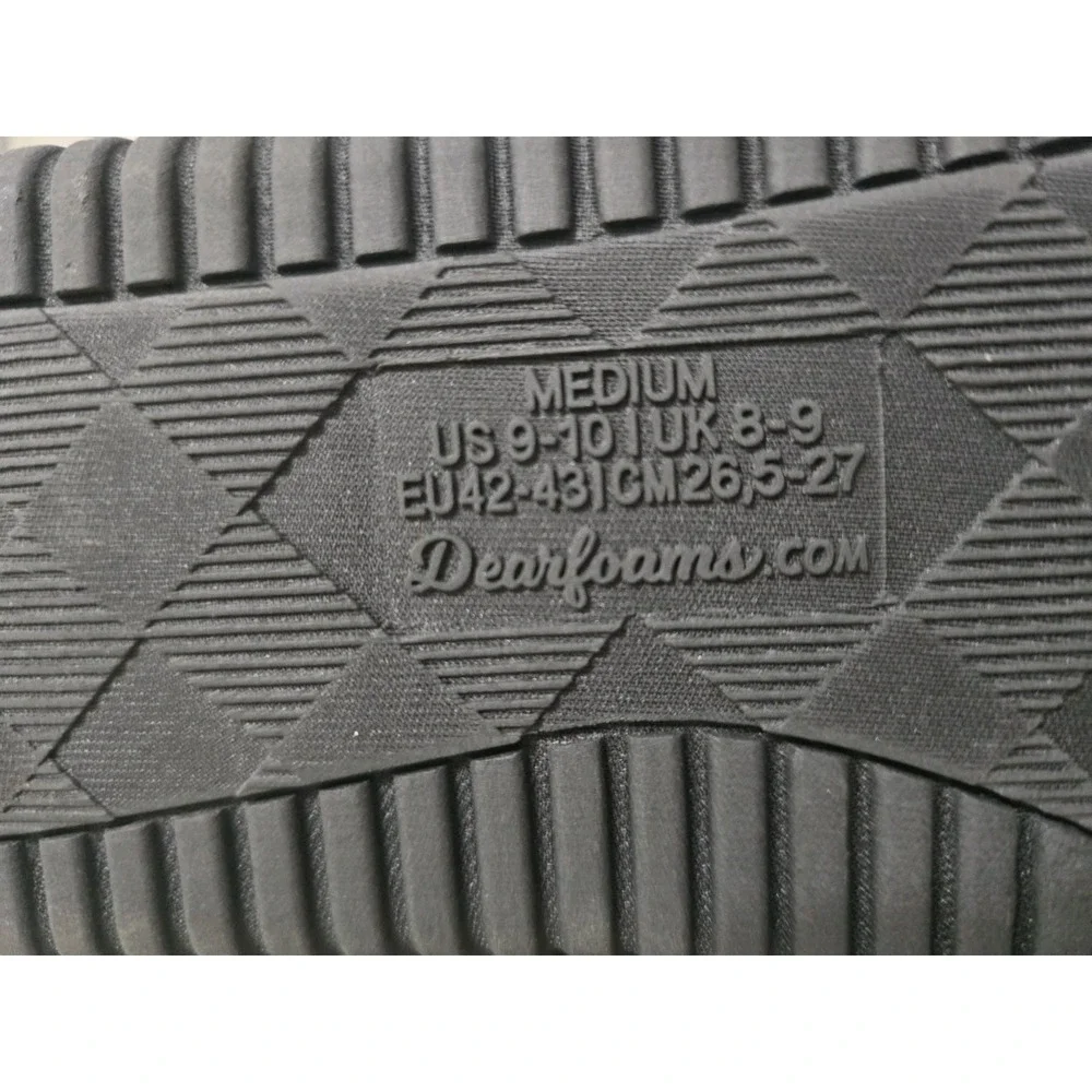 New‎ Men's Dearfoams Slip On Memory Foam Slippers, House Shoes, Gray Medium 9-10